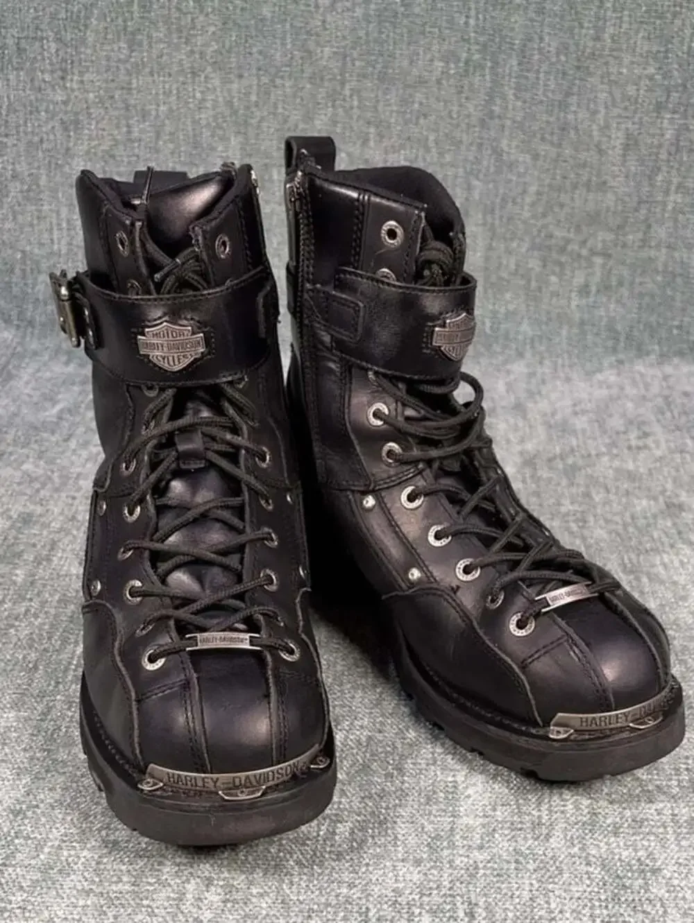 Harley-Davidson Men’s Leather Steel Toe Motorcycle Boots Size 12